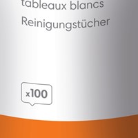Whiteboard reinigingsdoekjes Nobo pot met 100 stuks-1