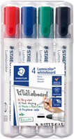Whiteboardmarker Staedtler Lumocolor 351 set à 4 stuks standaard assorti