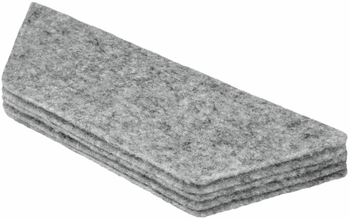 Navulling Nobo voor magnetische whiteboardwisser wit 10 stuks