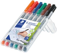 Viltstift Staedtler Lumocolor 315 non permanent medium assorti 6 stuks-2