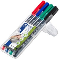 Viltstift Staedtler Lumocolor 313 permanent S set à 4 stuks assorti-2