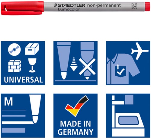 Viltstift Staedtler Lumocolor 315 non permanent M assorti 4 stuks-1