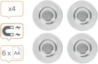 Glasbordmagneet Nobo extra sterk 32mm transparant 4 stuks-4