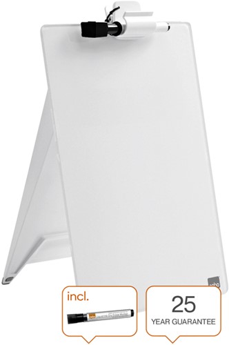 Desktop flipover Nobo met droog uitwisbaar glasoppervlak-4
