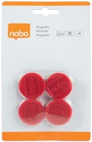 Magneet Nobo 30mm rood 4 stuks