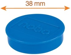 Magneet Nobo 38mm blauw 4 stuks-3
