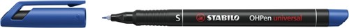 Viltstift STABILO OHpen 841/41 permanent rond superfijn blauw