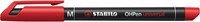 Viltstift STABILO OHpen 843/40 permanent rond medium rood-1