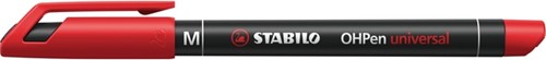 Viltstift STABILO OHpen 843/40 permanent rond medium rood-1