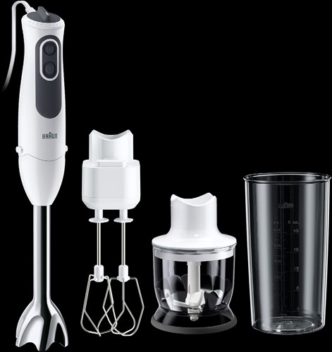 Braun ultiQuick 3 MQ 3125 B 0,6 l Staafmixer 750 W Grijs, Wit