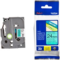 Labeltape Brother P-touch TZe-751 standaard 24mm zwart op groen-3