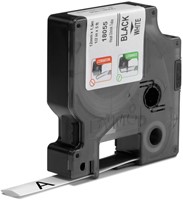 Labeltape Dymo Rhino industrieel krimpkous 12mm zwart op wit-2