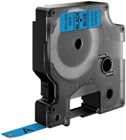 Labeltape Dymo LabelManager D1 polyester 9mm zwart op blauw-3
