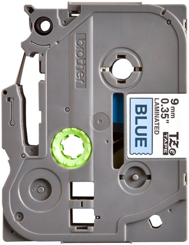 Labeltape Brother P-touch TZe-521 standaard 9mm zwart op blauw-2
