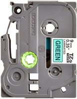 Labeltape Brother P-touch TZe-721 standaard 9mm zwart op groen-2