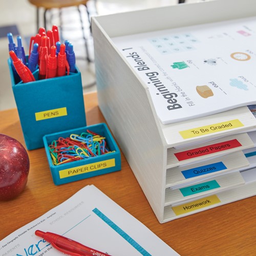 Labeltape Dymo LetraTag plastic 12mm zwart op geel-2