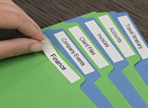 Labeltape Dymo LabelManager D1 polyester 12mmx5.5m zwart op wit-3