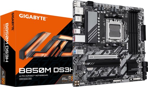 GIGABYTE B850M DS3H moederbord AMD B850 Socket AM5 micro ATX