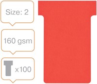 T-kaart Nobo nr.2 48mm rood 100 stuks-4