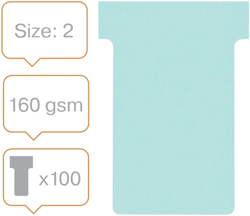 T-kaart Nobo nr.2 48mm blauw 100 stuks-5