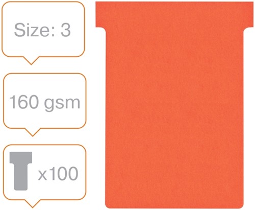 T-kaart Nobo nr.3 80mm rood 100 stuks-2