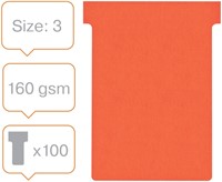 T-kaart Nobo nr.3 80mm rood 100 stuks-5