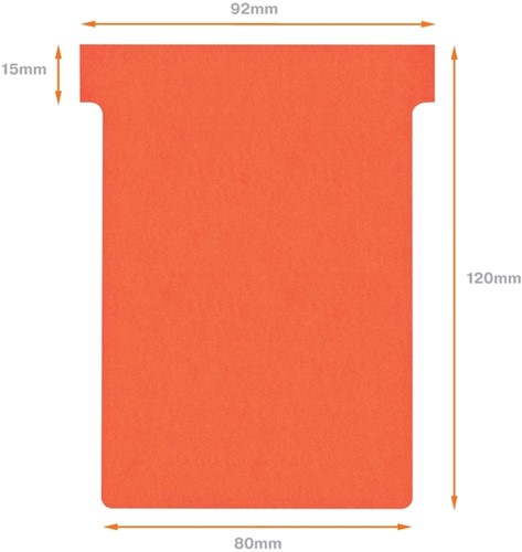 T-kaart Nobo nr.3 80mm rood 100 stuks-3