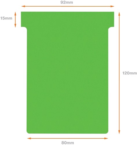 T-kaart Nobo nr.3 80mm groen 100 stuks-6