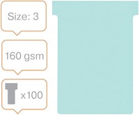 T-kaart Nobo nr.3 80mm blauw 100 stuks-2