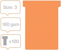 T-kaart Nobo nr.3 80mm oranje 100 stuks-2