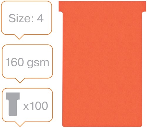 T-kaart Nobo nr.4 112mm rood 100 stuks-5