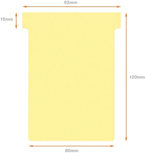 T-kaart Nobo nr.3 80mm geel 100 stuks-6