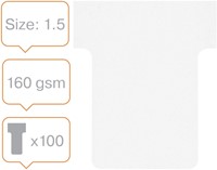 T-kaart Nobo nr 1.5 36mm wit 100 stuks-2