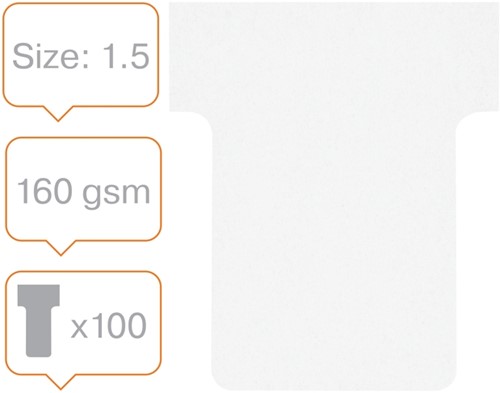 T-kaart Nobo nr 1.5 36mm wit 100 stuks-5