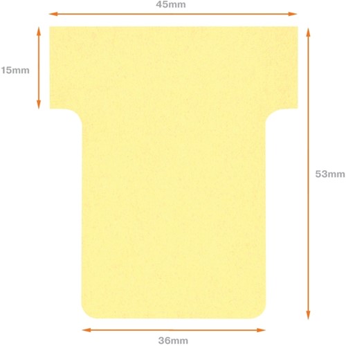 T-kaart Nobo nr. 1.5 36mm geel 100 stuks-3