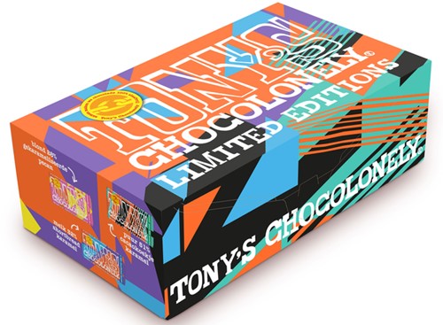 Chocoladeletter Tony's Chocolonely wit pepernoot S 180gr-3