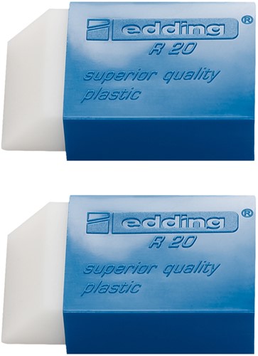 Gum edding R20 met kunststof blauwen houder 2 stuks-2