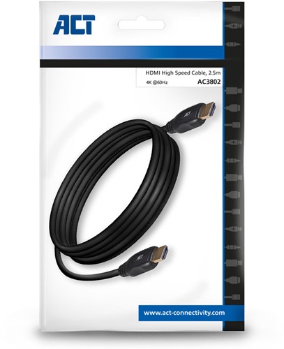 Kabel ACT HDMI High Speed type 1.4 2.5 meter-2
