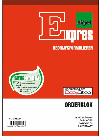 Orderblok Sigel 30220 A5 50x2vel 
