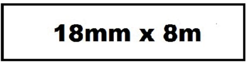 Labeltape Quantore TZe-241 18mmx8m wit/zwart