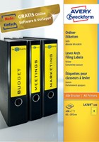 Rugetiket Avery breed 61x192mm zelfklevend geel 100 vel-2