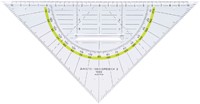Geodriehoek Aristo 1555/2 225mm met greep transparant