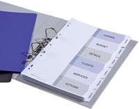 Tabbladen Avery Indexmaker 9-gaats 6-delig wit-2