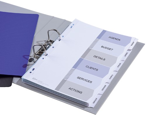 Tabbladen Avery Indexmaker 9-gaats 6-delig wit-2