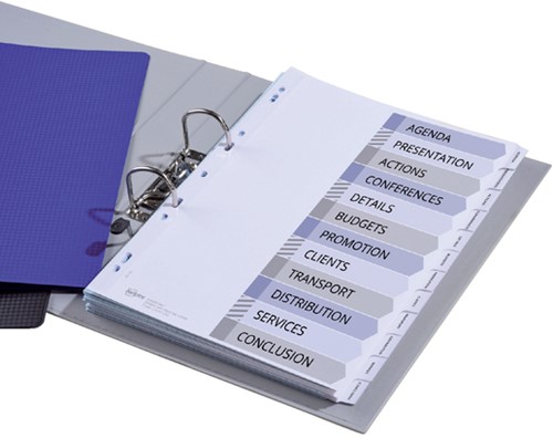 Tabbladen Avery Indexmaker 9-gaats 12-delig wit-3