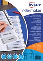 Tabbladen Avery Indexmaker 9-gaats 12-delig wit
