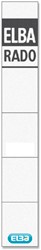 Rug-insteekkaart Elba Rado smal 24x159mm wit 10 stuks