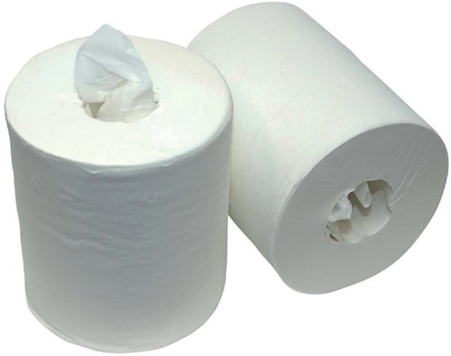 Poetsrol Cleaninq Midi 1-laags 21,5xØ19cmx275m 6 rollen