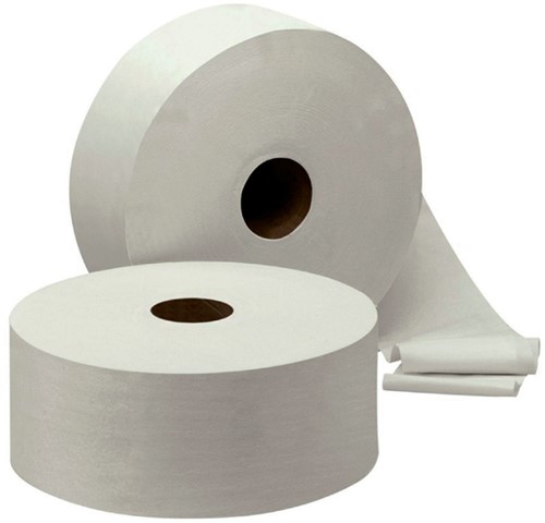 Toiletpapier Cleaninq jumbo groot 2-laags 380m wit