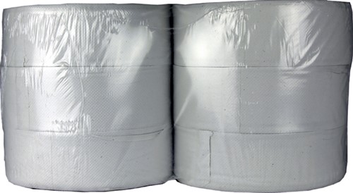 Toiletpapier Cleaninq T1 jumbo groot 2-laags 6x380m wit-2